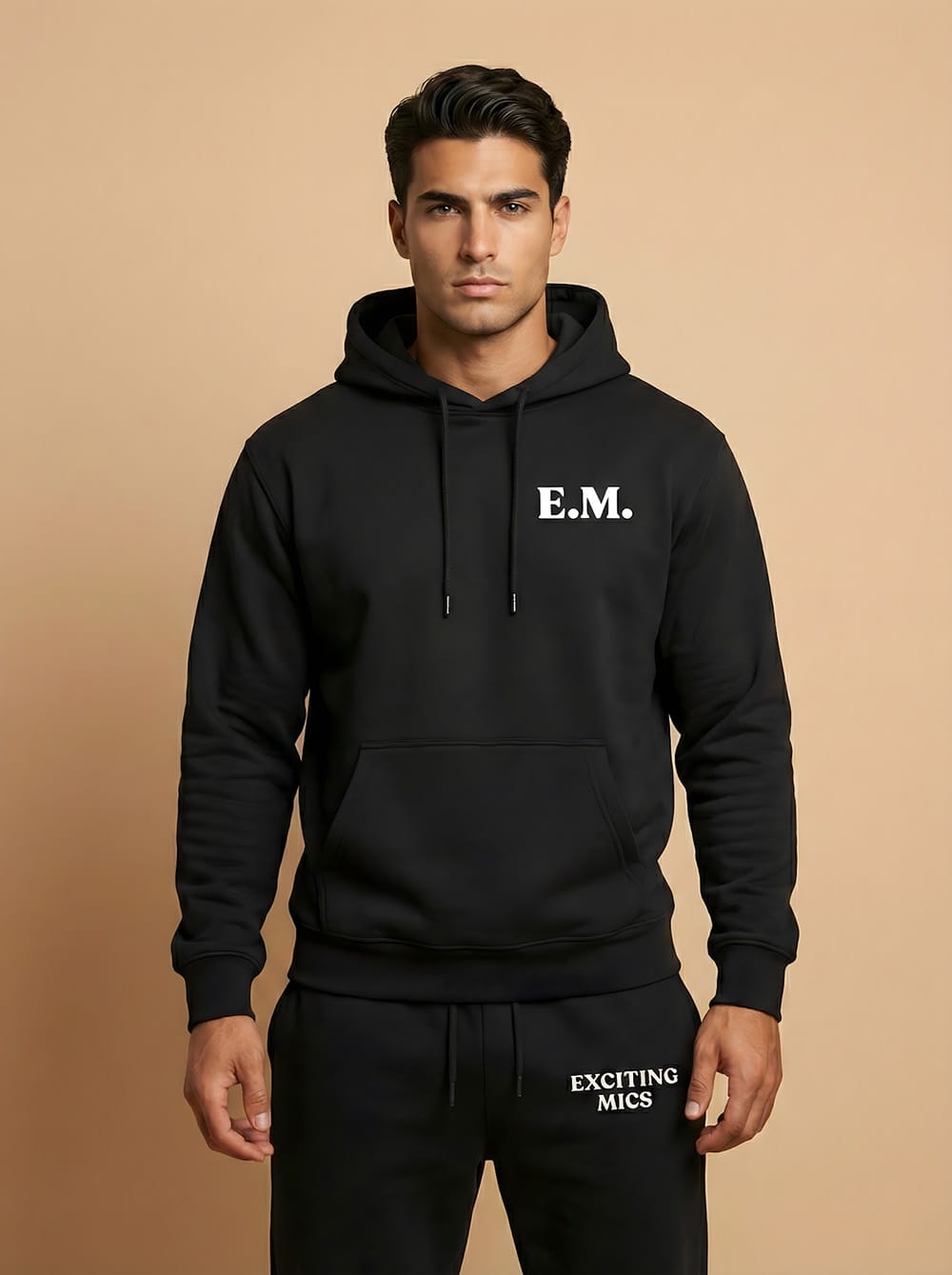 Heavyweight Hoodie Front - Black