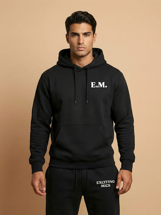Heavyweight Hoodie Front - Black